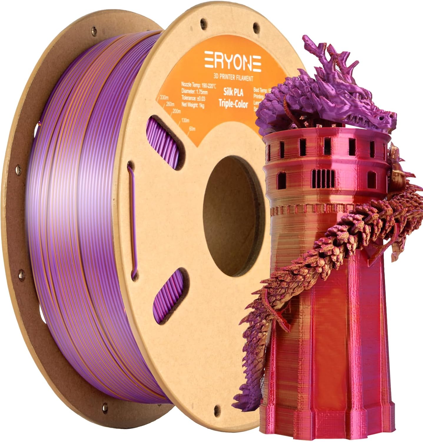 RED/GOLD/PUPRLE SILK Filament Eryone