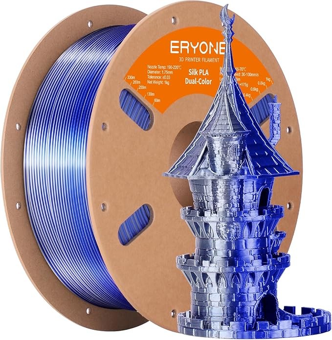 Blue/Silver SILK Filament Eryone