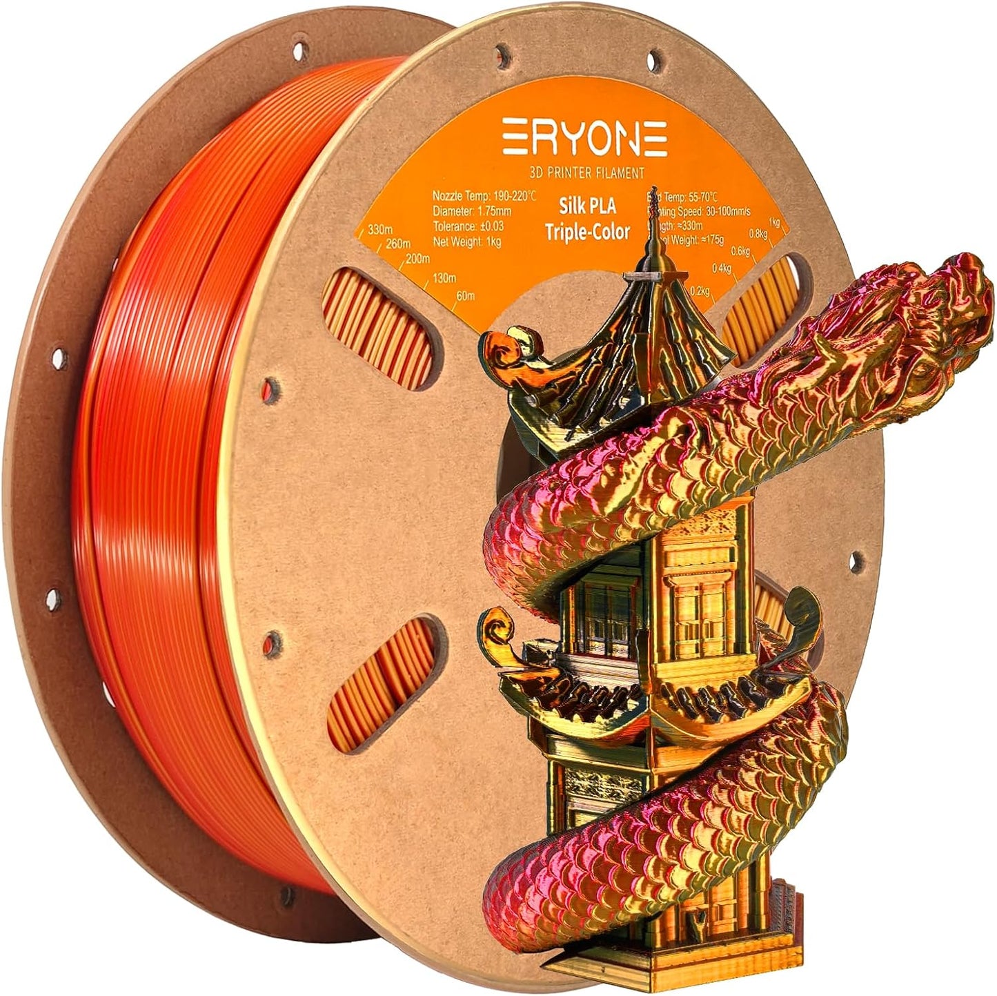 RED/GOLD/BLACK SILK Filament Eryone