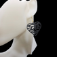 Zebra Heart Earrings