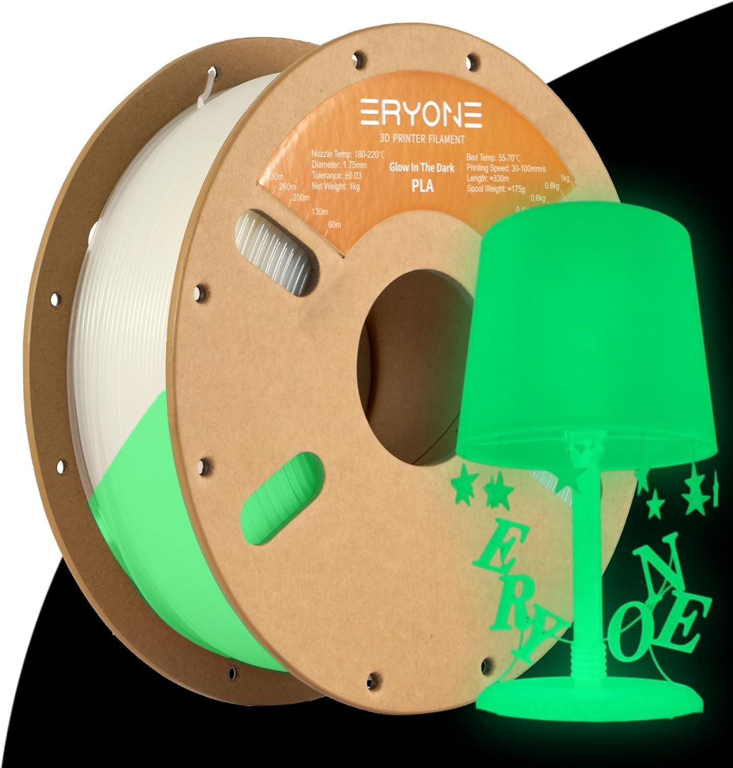 GREEN GLOW IN THE DARK Filament Eryone