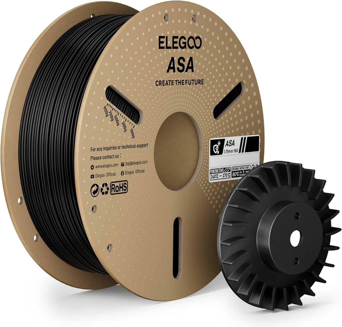 Black ASA Elegoo Filament