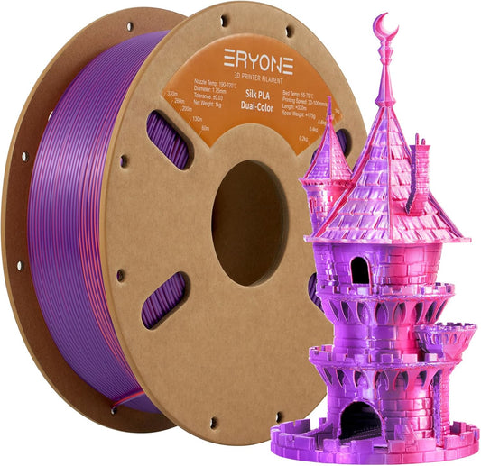 Orange Red/Purple SILK Filament Eryone