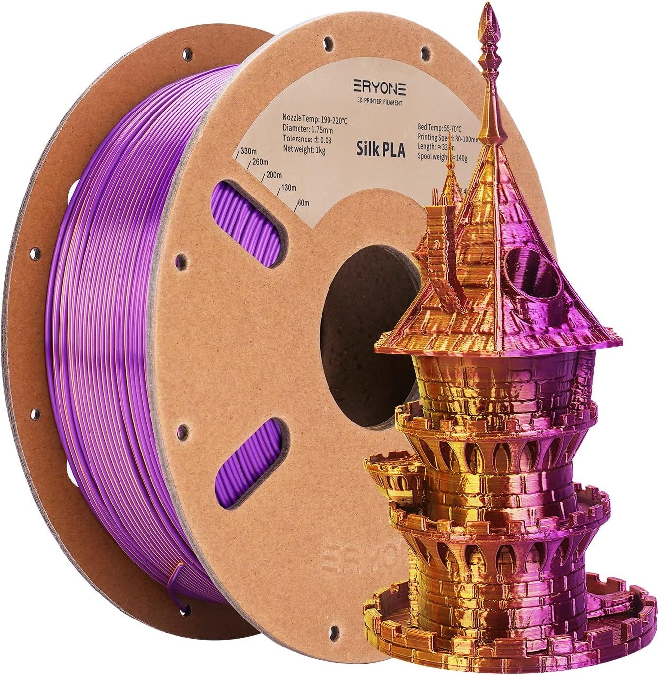 Gold/Purple SILK Filament Eryone
